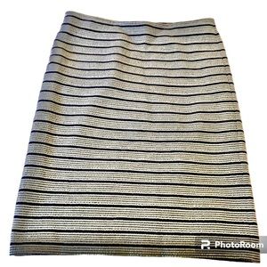 LOFT Textured Striped Pencil Skirt E
